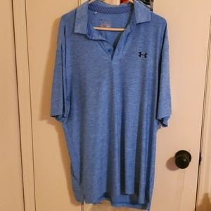 Under Armour Heat Gear Golf Polo. XL. Light Blue.